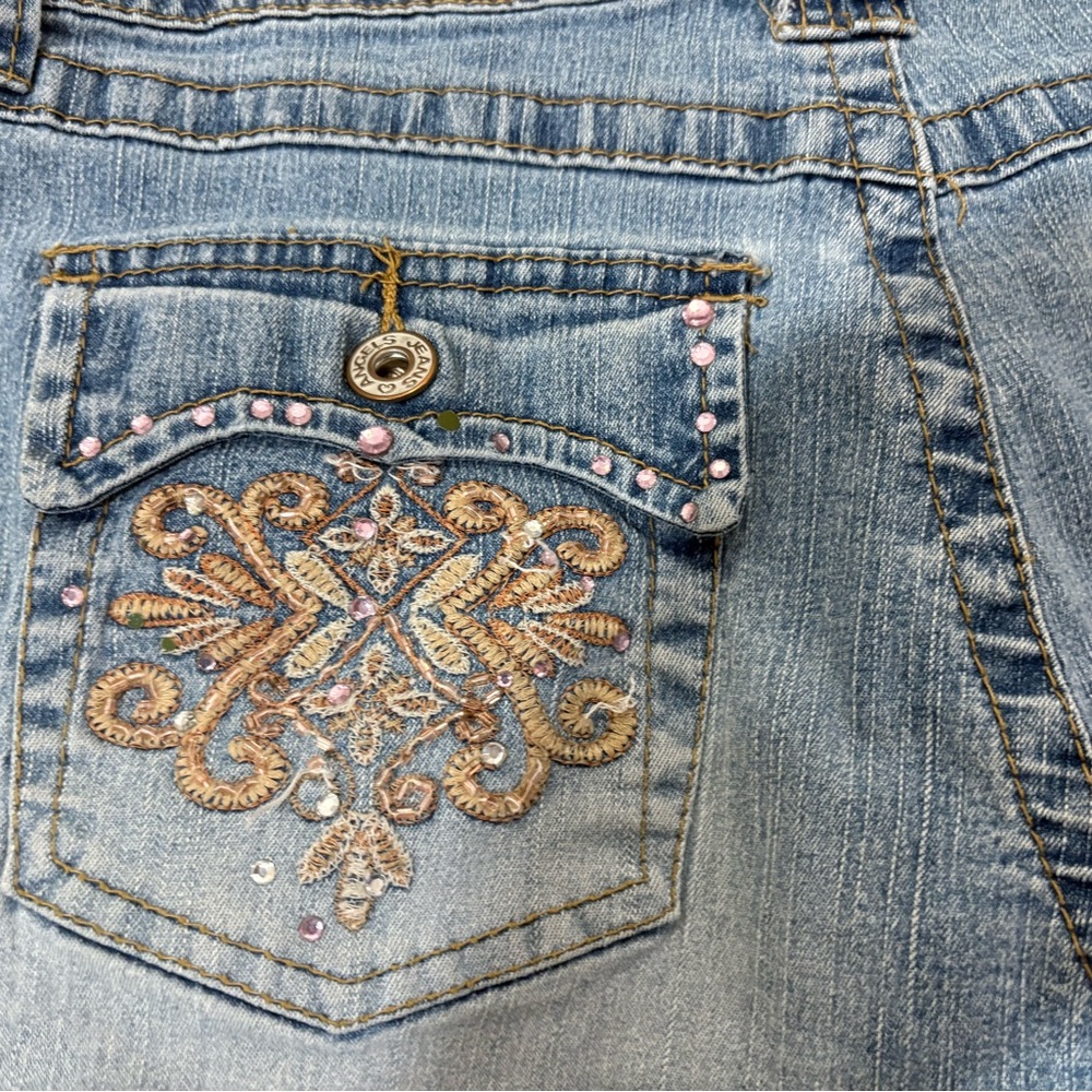 Angels Light Blue Denim Shorts - Picture 7 of 9